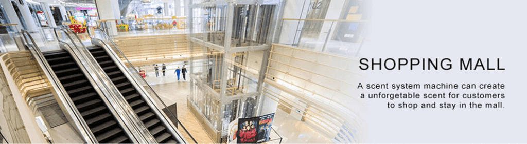 HVAC aroma diffusion system in malls